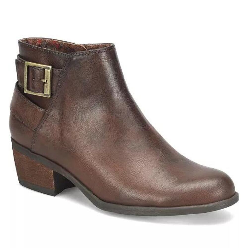 B.O.C. LYDIA BACK‎ BELT COMFORT BOOTIE IN BROWN NWOB WOMEN'S SIZE 9.5M
